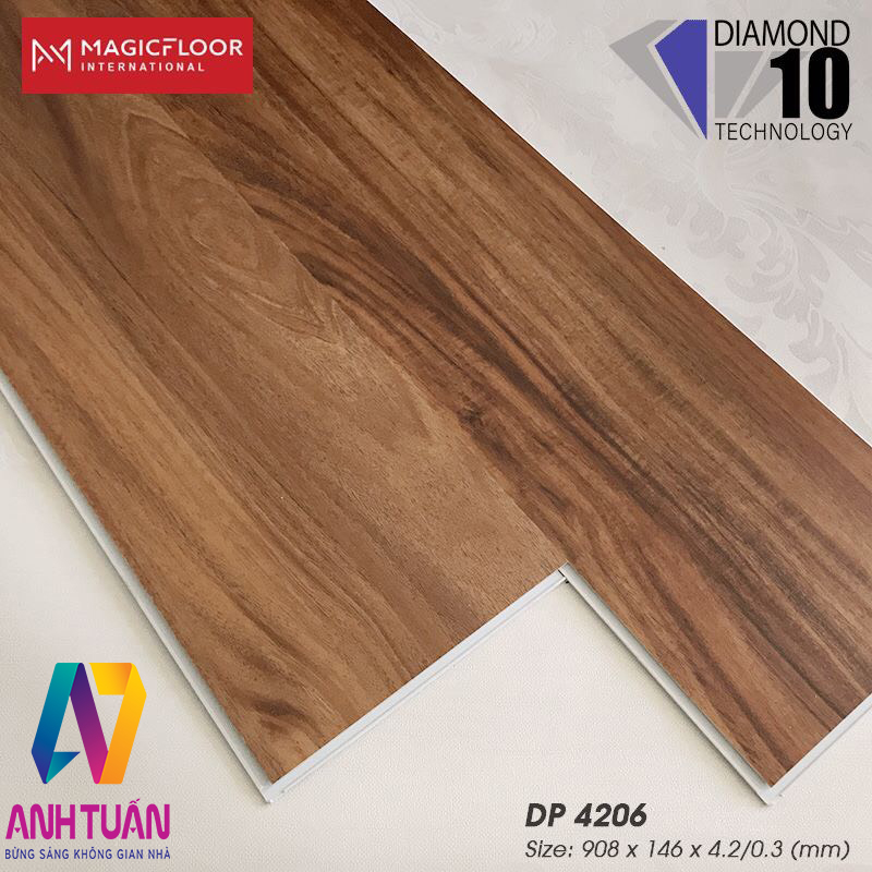 SÀN NHỰA VÂN GỖ VINYL, Sàn nhựa hèm khóa DP4206