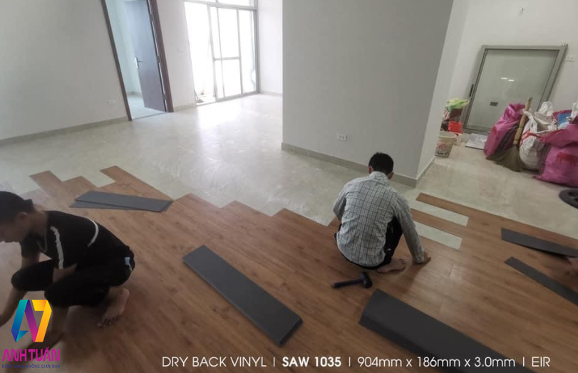 Sàn Tấm Dán Keo SunYoung SAW1035, sàn nhựa cuộn