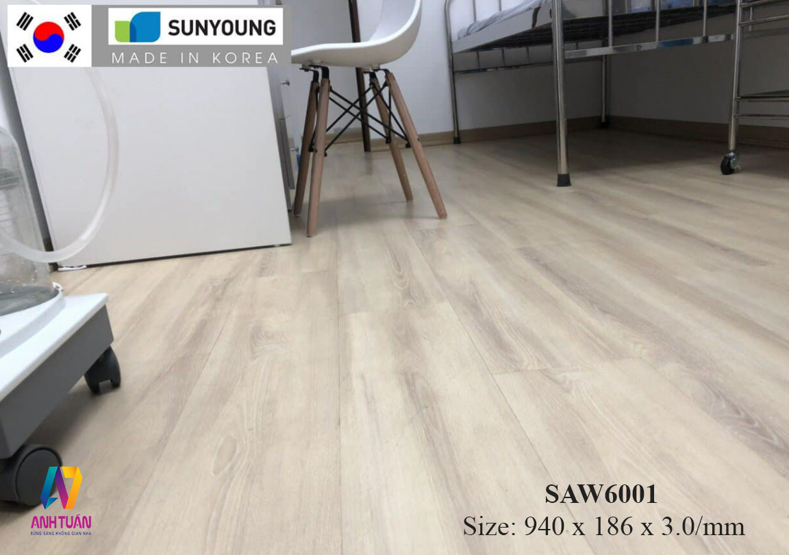 Sàn Vinyl Dạng Tấm/Thanh SAW6001,Sàn Vinyl Dạng Tấm/Thanh