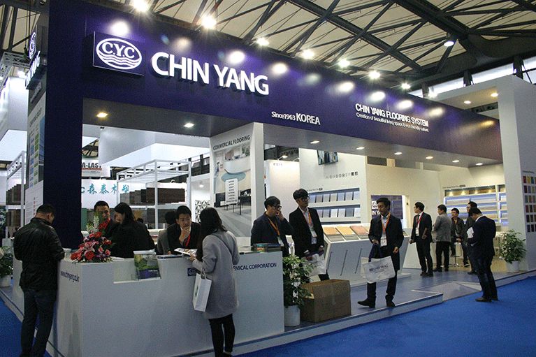 Sàn vinyl ChinYang kháng khuẩn, Sàn vinyl ChinYang thường xuyên tham gia các Triển lãm lớn trên toàn Thế giới