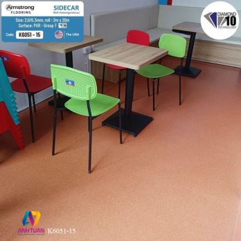 SÀN VINYL KHÁNG KHUẨN K6051-15 CHO CỬA HÀNG